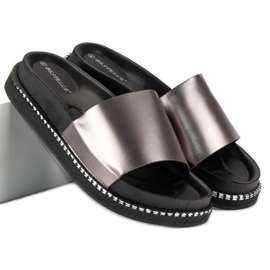Bestelle Ciabatte da donna in argento grigio 2