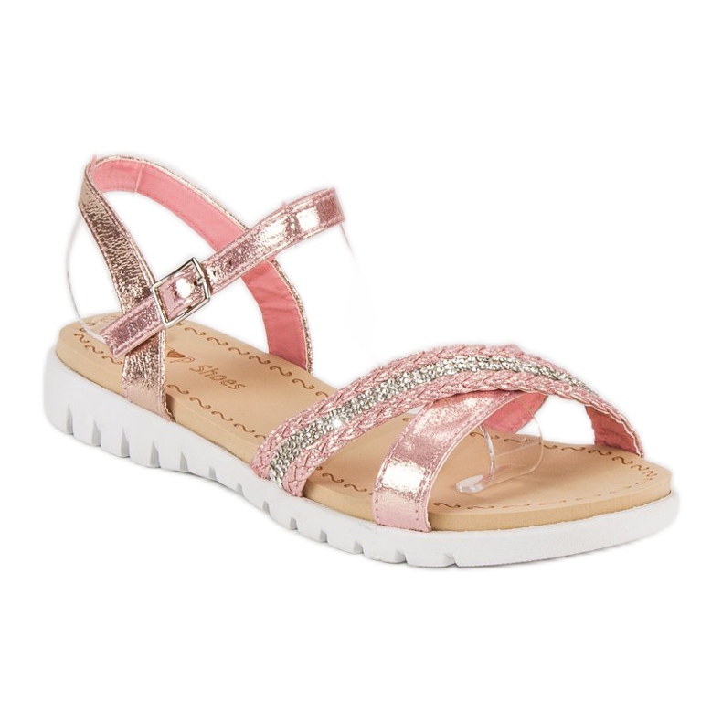 Top Shoes Sandali piatti rosa 1