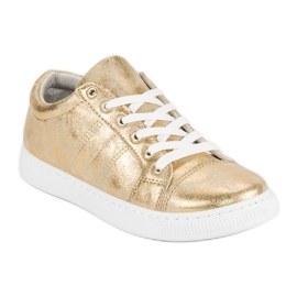 Sport Sneakers annodate dorate d'oro 1
