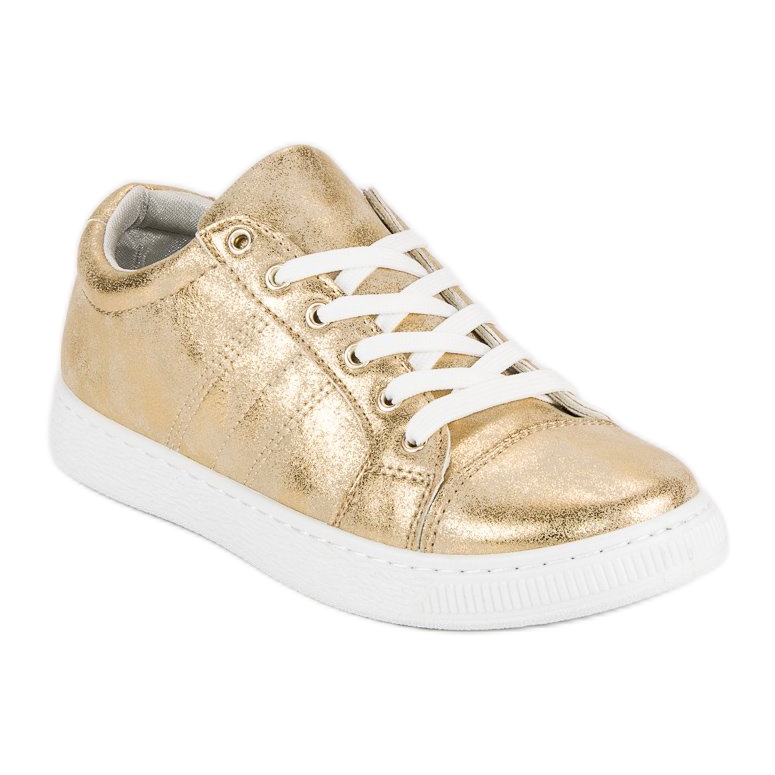 Sport Sneakers annodate dorate d'oro 1