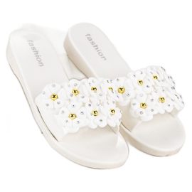 Fashion Ciabatte Meliski da donna bianco 2