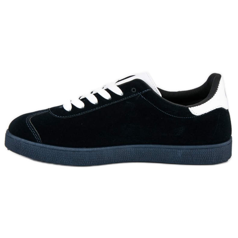Sneakers in pelle scamosciata MCKEYLOR bianco blu navy 1