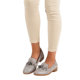 SDS Mocassini grigi con frange grigio 1