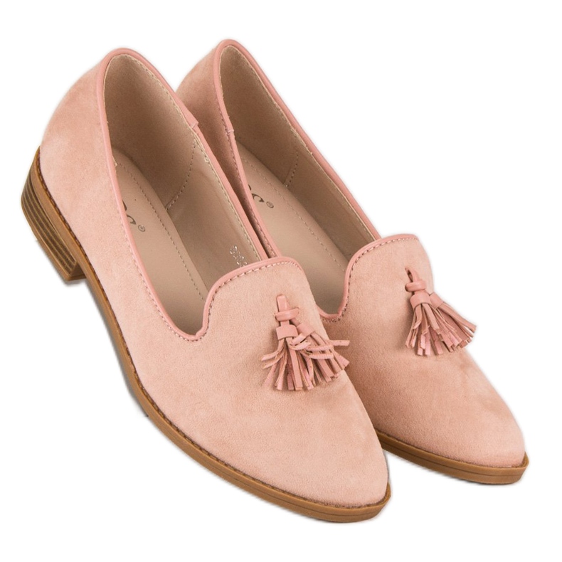 SDS Signori alla moda in pelle scamosciata rosa 1