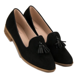 SDS Signori alla moda in pelle scamosciata nero 1