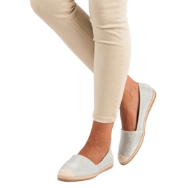 Espadrillas glitterate grigio 2