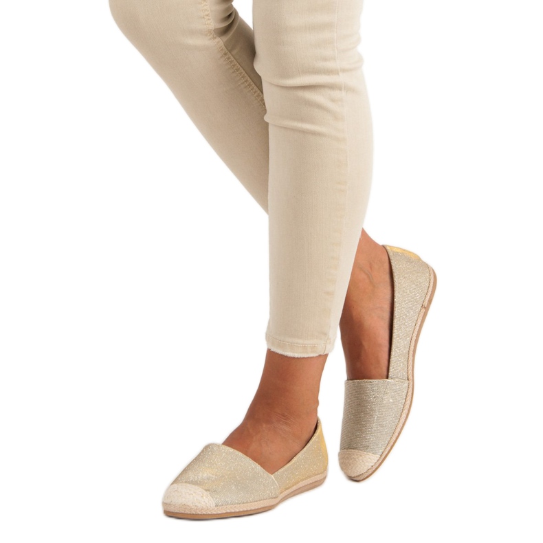 Espadrillas glitterate giallo 2