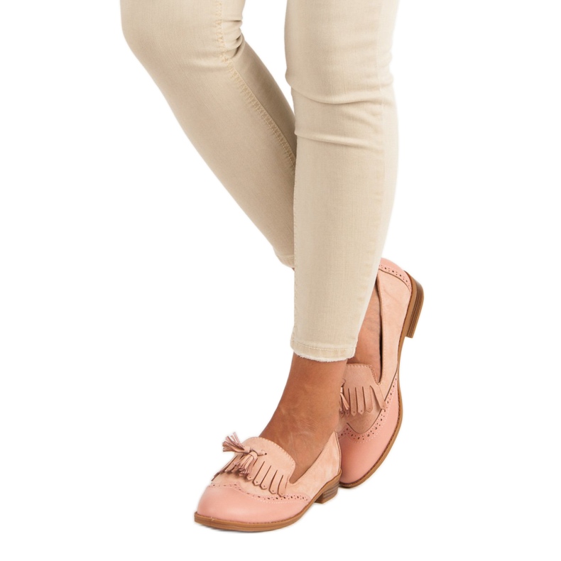 SDS Mocassini rosa con frange 2