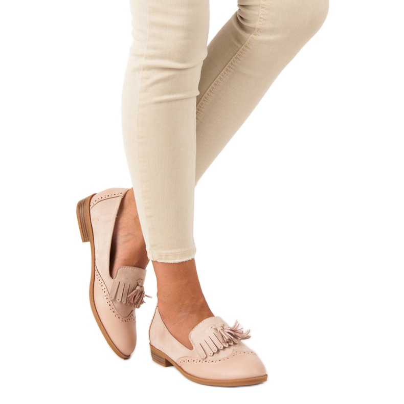 SDS Mocassini beige con frange 2