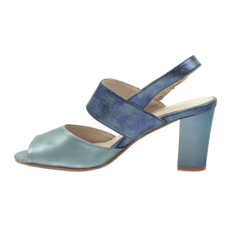M.Daszyński Daszyńsandali con sottopiede in pelleń blu 2