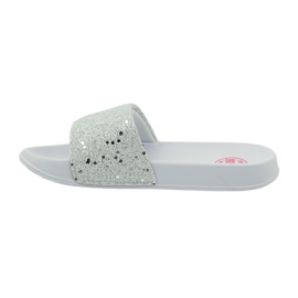 Ciabatte profilate Big Star glitter bianco grigio 2