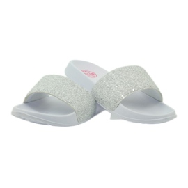 Ciabatte profilate Big Star glitter bianco grigio 3