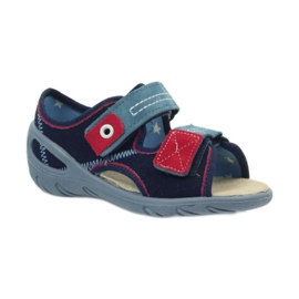 Sandali, inserto in pelle Befado 065x blu rosso blu navy 1