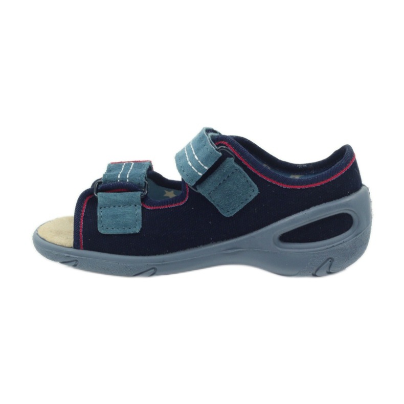 Sandali, inserto in pelle Befado 065x blu rosso blu navy 2