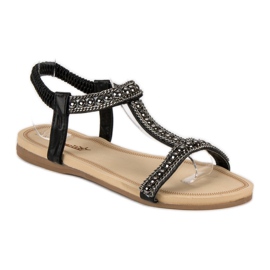 Queentina Sandali bassi con elastico nero 2