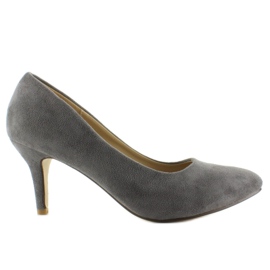 Décolleté grigie M246 basse in camoscio grigio 1