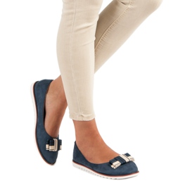 Ballerine in camoscio marrone blu navy 2
