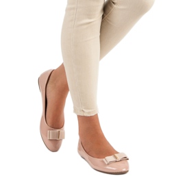 Ballerine laccate con fiocco rosa 1