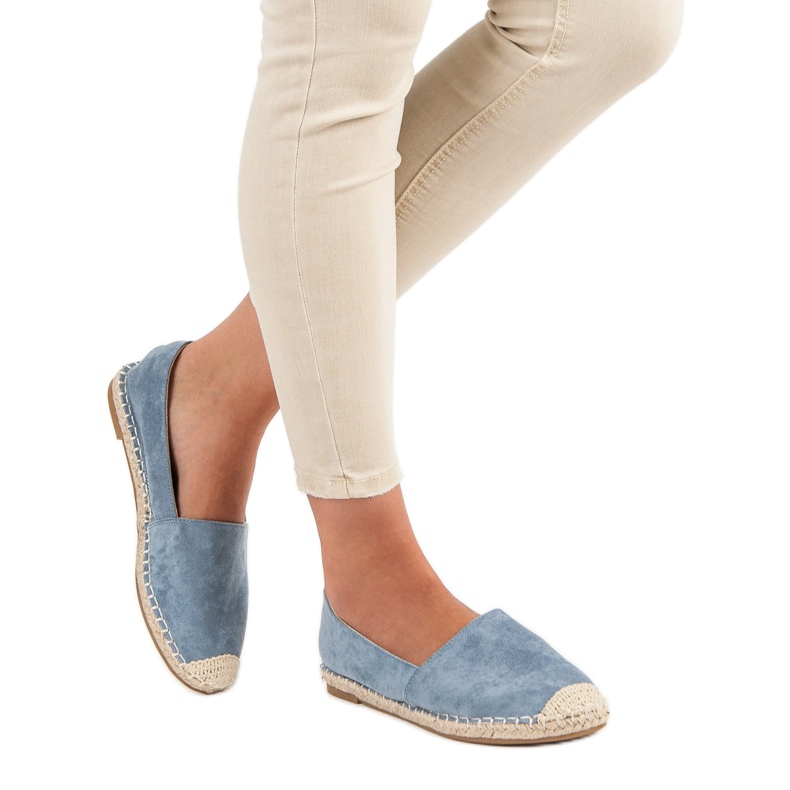 Best Shoes Espadrillas in camoscio blu 2