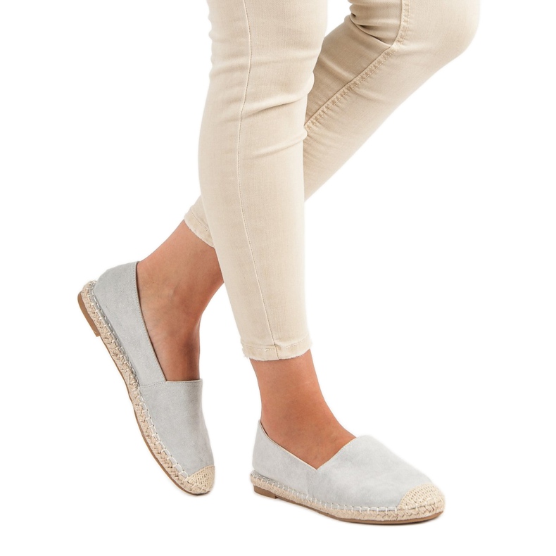 Best Shoes Espadrillas in camoscio grigio 2