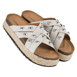 Sergio Todzi Ciabatte con strass grigio 2