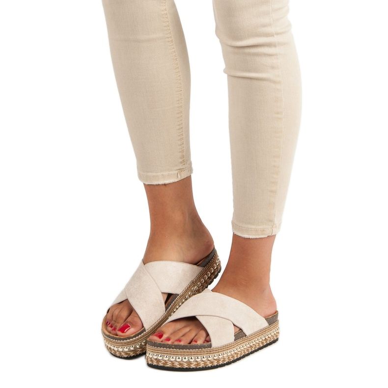 Bello Star Infradito con piattaforma marrone 2