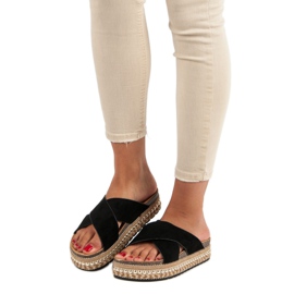 Bello Star Infradito con piattaforma nero 1