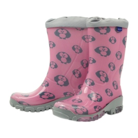 Galosce di gufo con ioni d'argento Ren But grigio rosa 3