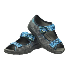 Sandali, ciabatte in velcro Befado 969x117 blu grigio 4