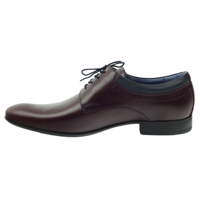 Tur Scarpe in pelle maschile bordeaux rosso 2