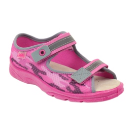 Sandali, ciabatte in velcro Befado 969y112 grigio rosa 1