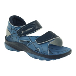 Sandali blu Scarpe da bambino Rider velcro blu navy 1