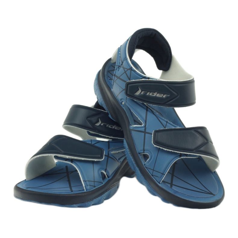 Sandali blu Scarpe da bambino Rider velcro blu navy 3