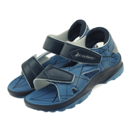 Sandali blu Scarpe da bambino Rider velcro blu navy 5