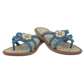 Rider Infradito, infradito per bambini con fiore acquatico, Grendha, blu 3