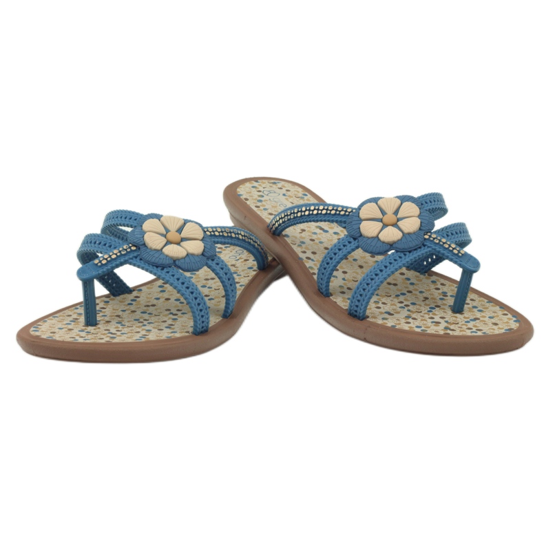 Rider Infradito, infradito per bambini con fiore acquatico, Grendha, blu 3
