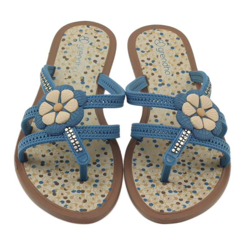 Rider Infradito, infradito per bambini con fiore acquatico, Grendha, blu 4