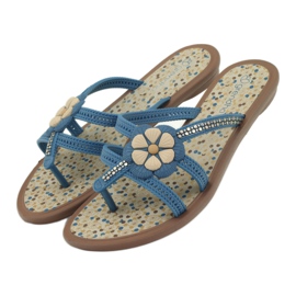 Rider Infradito, infradito per bambini con fiore acquatico, Grendha, blu 5