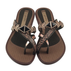 Ipanema Ciabatte infradito da donna con pietre Grendha marrone 4