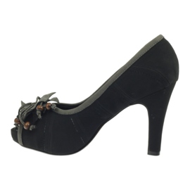 Via-Nova Décolleté nere con perline Via Nova 041 nero grigio 2