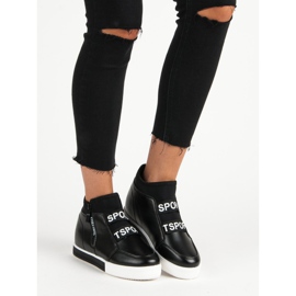 Sneakers nere con cerniera nero 1