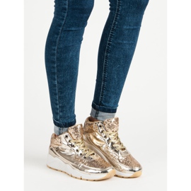 Sneakers Dorate Con Glitter d'oro 1