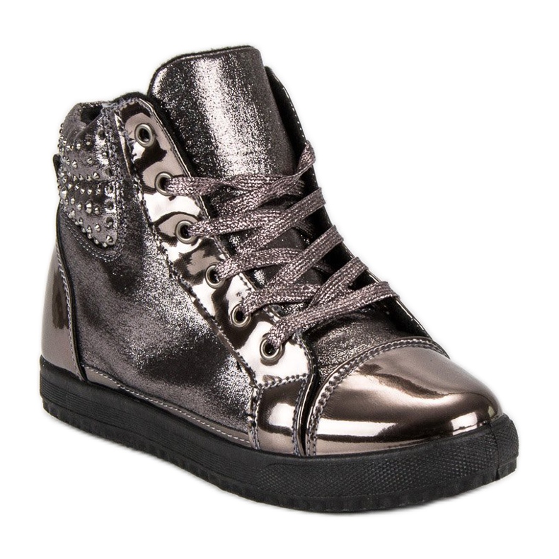 Scarpe da ginnastica allacciate marrone 1