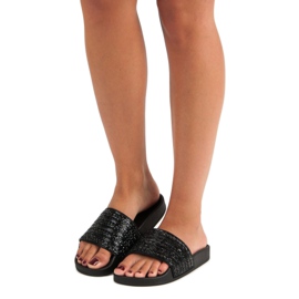 Eleganti pantofole nere nero 2