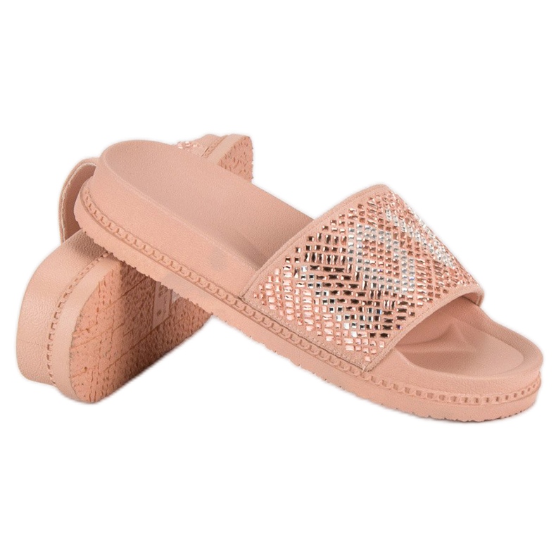 Eleganti pantofole d'amore rosa 1