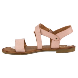 Licean Sandali rosa con fibbia marrone 2