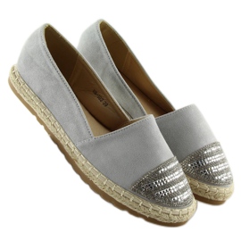 Espadrillas grigie da donna H8-102 Argento grigio 2
