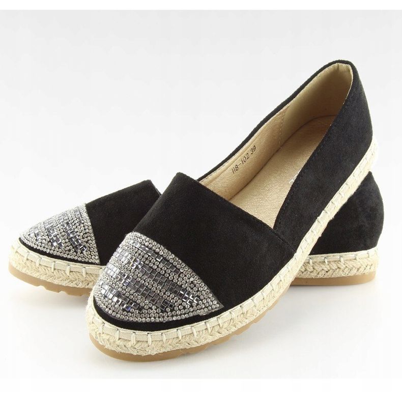 Espadrillas nere da donna H8-102 Black nero 1