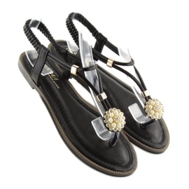 Sandali neri da donna infradito 7537 neri nero 2