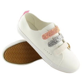 Sneakers da donna bianche BM1978 bianche bianca grigio giallo 2